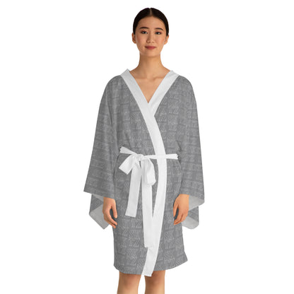 SKITZ Kimono Robe - Silver/White