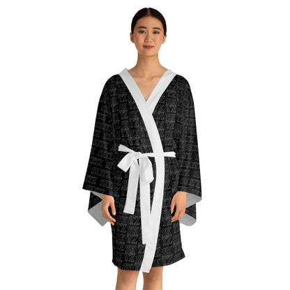 SKITZ Kimono Robe - Black/White