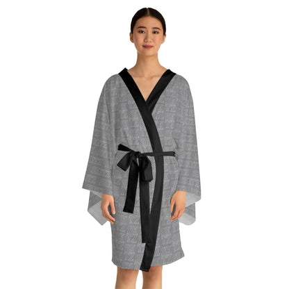 SKITZ Kimono Robe - Silver/White