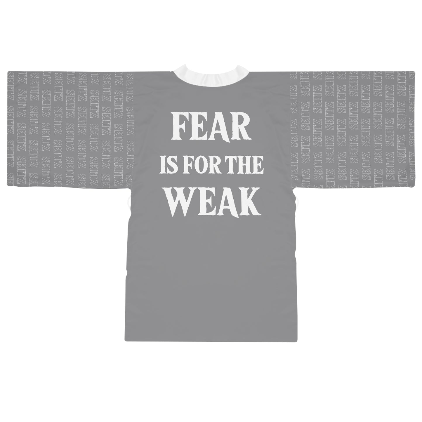 SKITZ Kimono Robe - Silver/White