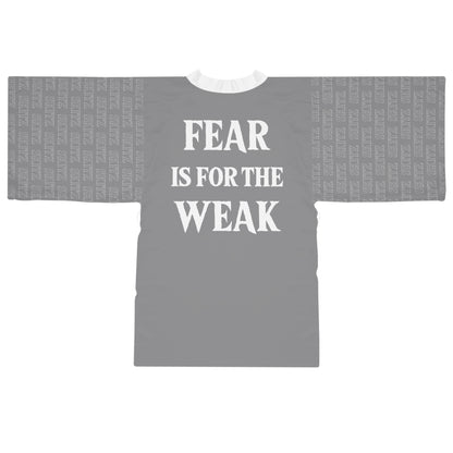 SKITZ Kimono Robe - Silver/White