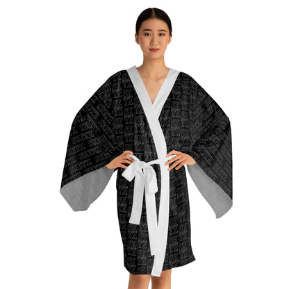 SKITZ Kimono Robe - Black/White