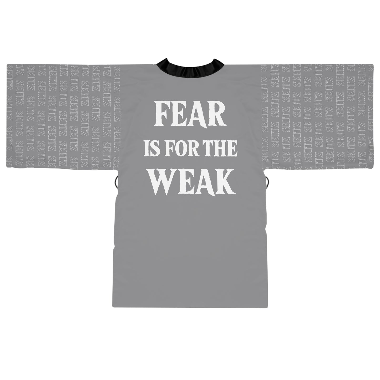 SKITZ Kimono Robe - Silver/White