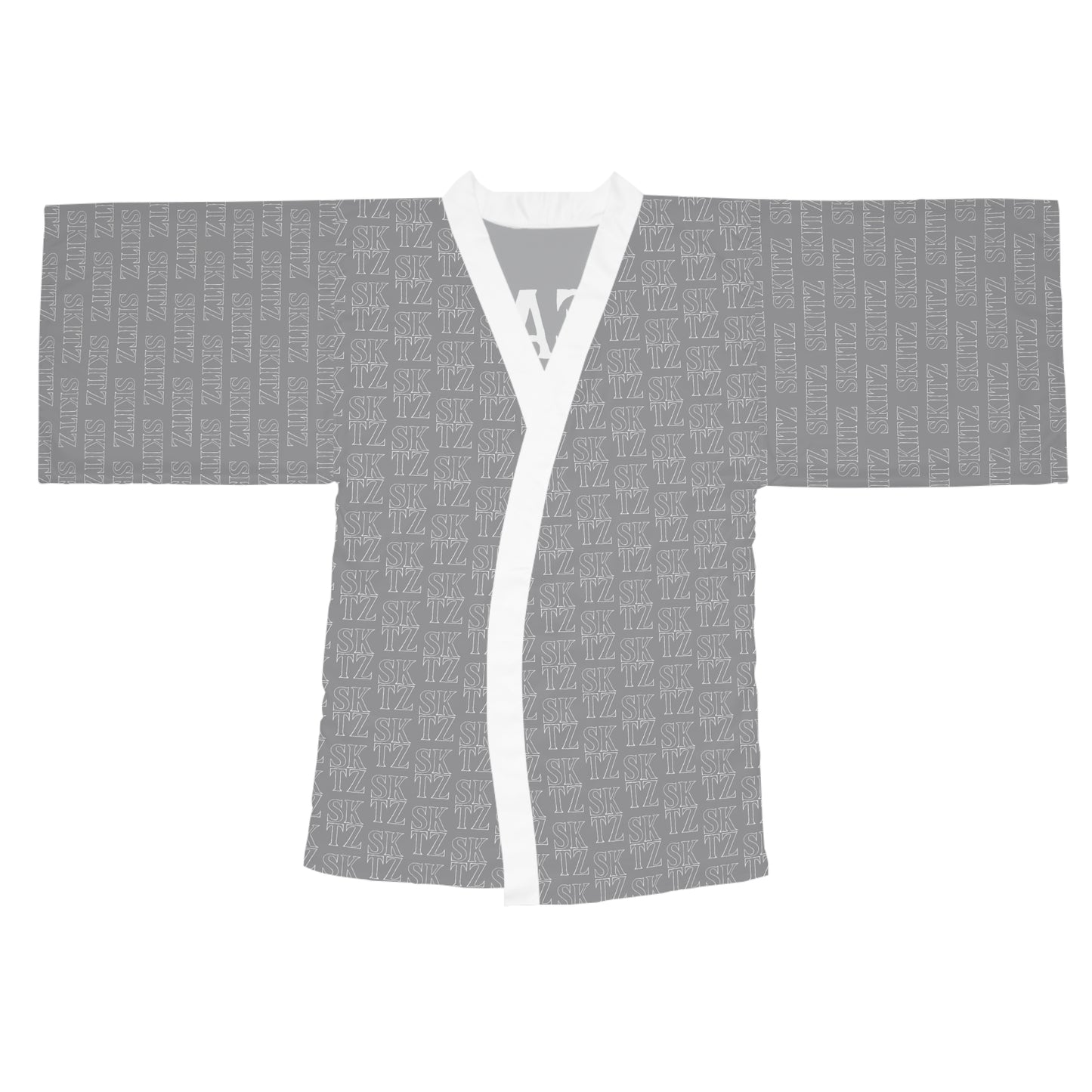 SKITZ Kimono Robe - Silver/White